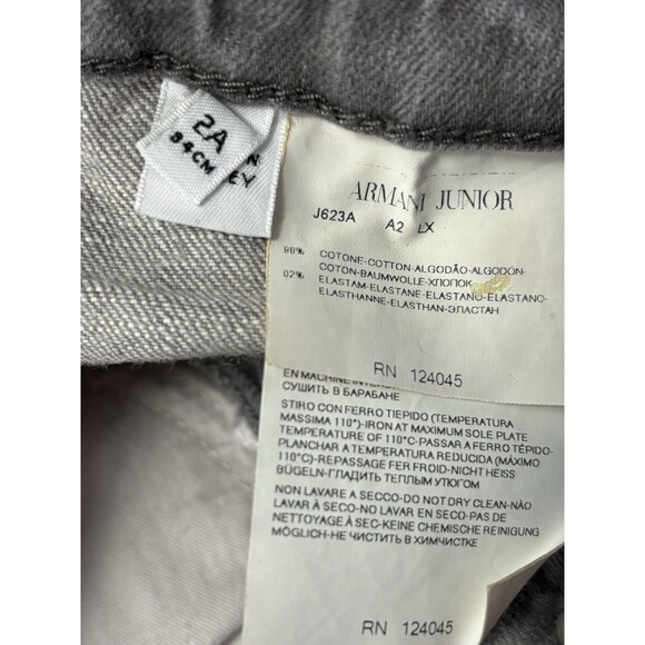 Armani Junior Kids Baby Boys  Denim Gray Jeans Sz 2A - Picture 13 of 15